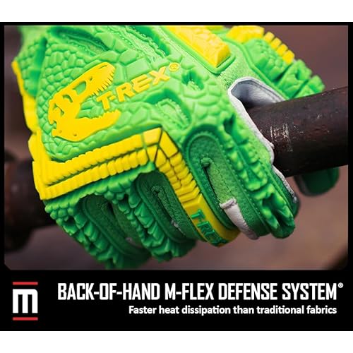 MAGID Windstorm Series¢ç Cut-Resistant Impact Gloves, 1 Pair, 9/L, Hi-Vis, Work Gloves Men Women Heavy Duty, Grip Gloves (A6 Goatskin Palm)