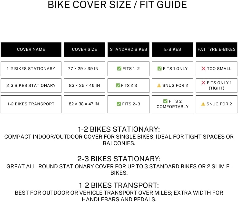 Skiennix Waterproof Bike Cover - Heavy Duty Oxford for 2-3 Bikes | Tear Resistant & Windproof with Carry Bag