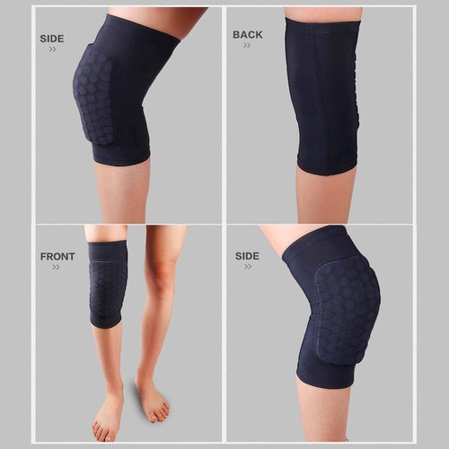 Knee Compression Pads,Basketball Knee Pads with Honeycomb Padding, Breathable and Non-Slip Knee Pads for Volleyball Gym Running Workout Sports, Hex Knee Pads Sleeves for Men and Women M (A Pair)