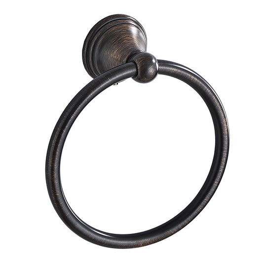 Towel Ring for Bathroom, Oil Rubbed Bronze Hand Towel Holder 1 Pack, Bathroom Accessories and Towel Racks for Bathroom Wall