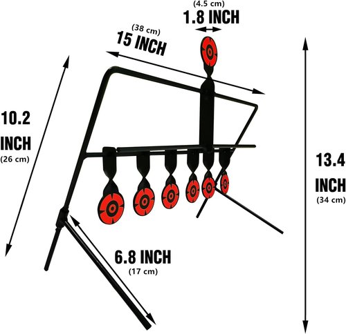 Atflbox Airgun Pellet BB Gun Targets - 6 Durable Steel Targets for .177 Caliber Shooting