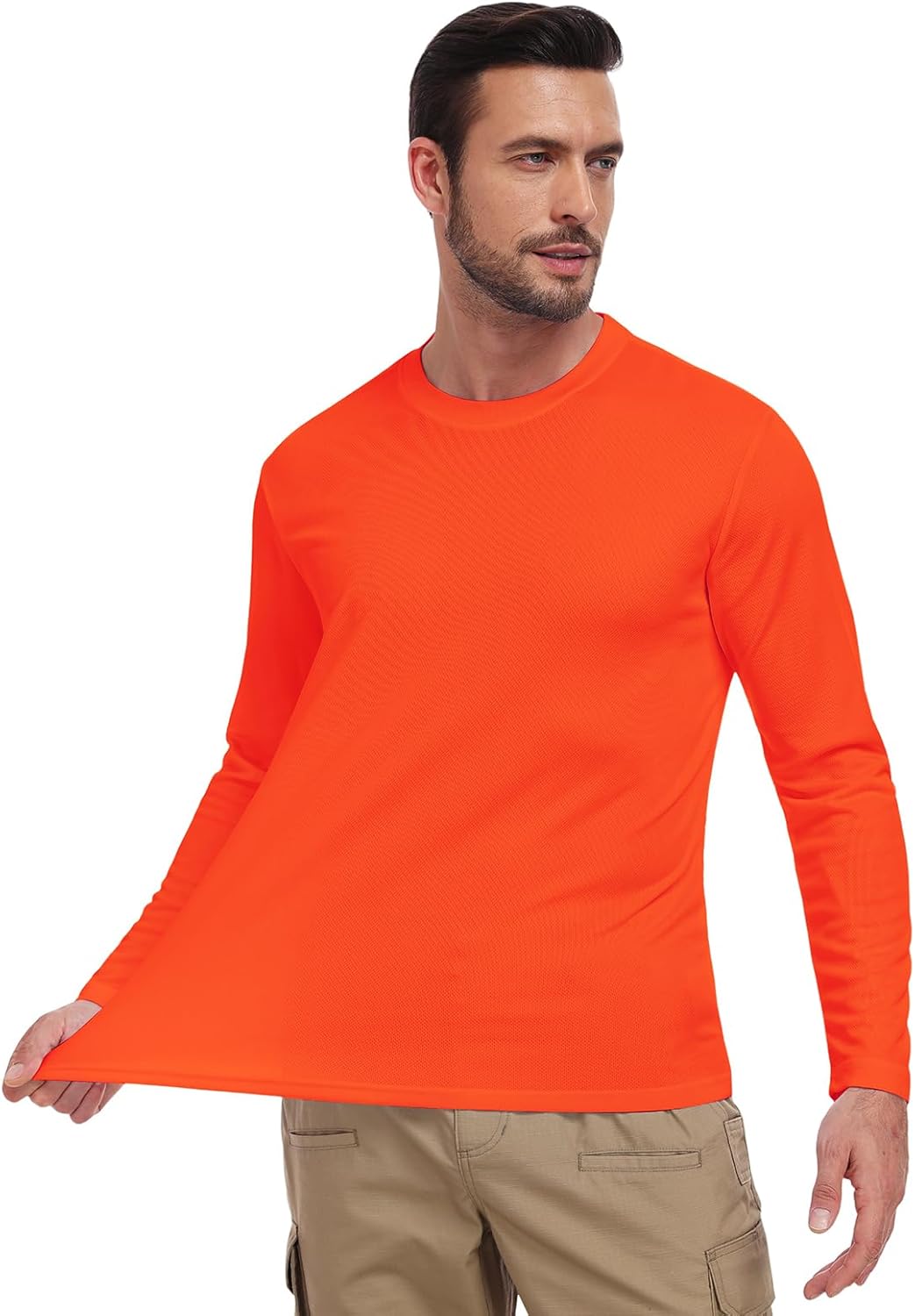 Skiennix Men's UPF 50+ Long Sleeve Tee - UV Sun Protection Quick-Dry Athletic Shirt