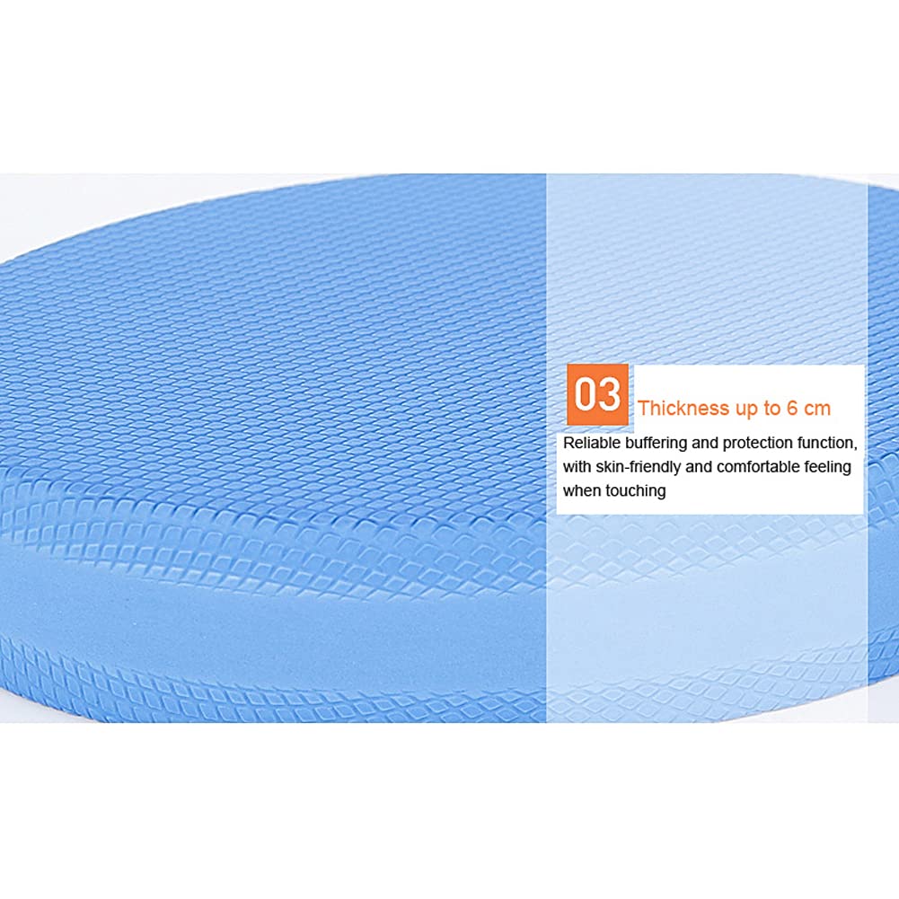 Oval Balance Pad, Non-Slip Foam Pad Exercise Balance Pad Soft Stability Trainer Knee Pads Trainer for Therap-y, Yoga, Dancing Balance Training, Pilates,Fitness(Blue)