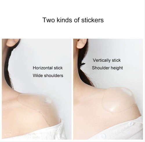 Deelessgz 3 Pairs Anti Slip Large Shoulder Pads for Womens Clothing, Reusable Soft Silicone Shoulder Pads (3 Pairs Transparent)