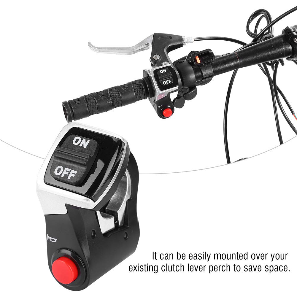 ASHATA E Light Horn Switch, Headlights Horn Button Switch for Electric Mountain E Scooter