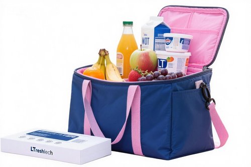 LFreshTech Flexible Ice Packs for Cooler Freezer Lunch Boxes Reusable Long Lasting (Pink for Frozen type)