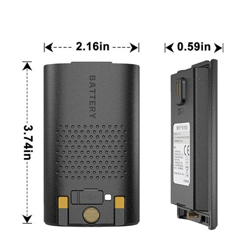 BAOFENG 2 Pakcs UV-17R Battery Original BL-17UV Enlarge 1800mAh USB-C Charging Rechargerable DC7.4V 13.32Wh Li-ion Battery