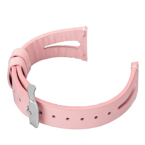 ID208 Plus Smart Watch Band, Lamshaw Slim Vintage Leather Strap Replacement Compatible for Quican ID208 Plus 1.8 Inches, aeac ID208 Plus, WMK ID208 Plus 1.8 Inches Smart Watch, Fitpolo ID208 Plus 1.8'' Smart Watch (Pink)