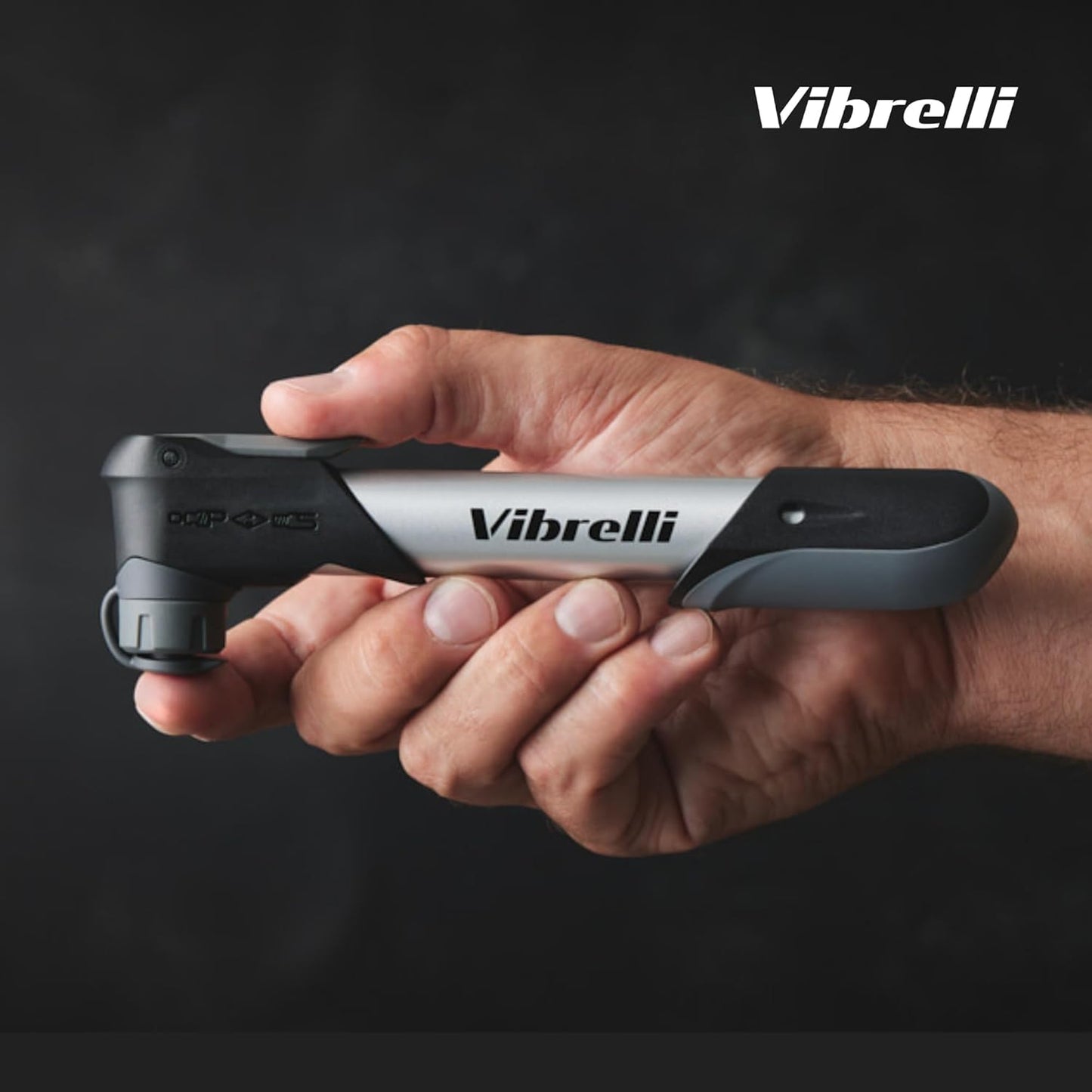 Vibrelli Mini Bike Pump - 120 PSI Presta & Schrader Tire Pump for Road & MTB - No Valve Change Required