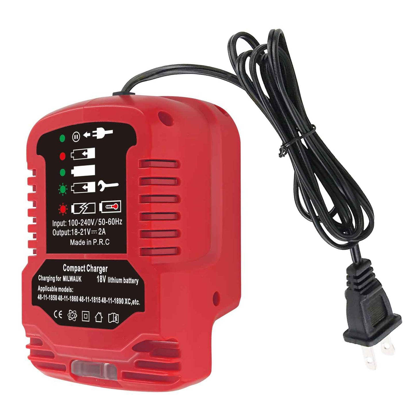 Portable Charger Replacement for Milwaukee Charger M18, Compatible with Milwaukee Battery Charger M18 18V Lithium-ion Batteries 48-11-1862, 48-11-1880, 48-11-1850, 48-11-1852, 48-11-1812