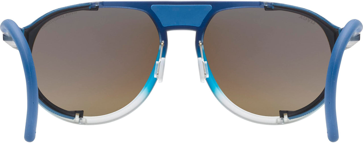 uvex polarized sports sunglasses for hiking/running with UV protection, for women & men, mtn classic P, Blue Matte Fade/Blue, one size