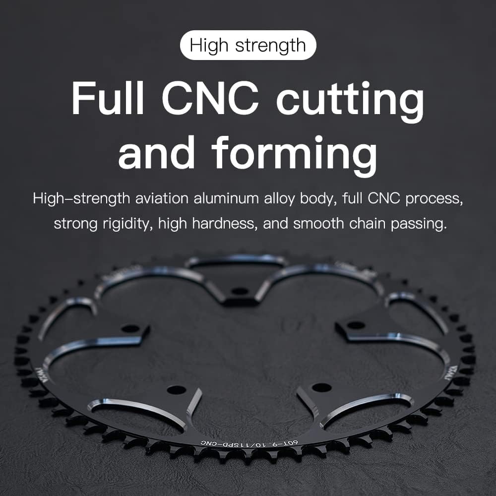 YBEKI 130BCD Chainring - CNC Machined 7075-T6 Aluminum Narrow-Wide Chainwheel for Road Bikes (38-60T Options) | 8-12 Speed Compatible | Ultra-Lightweight | Anti-Drop Design