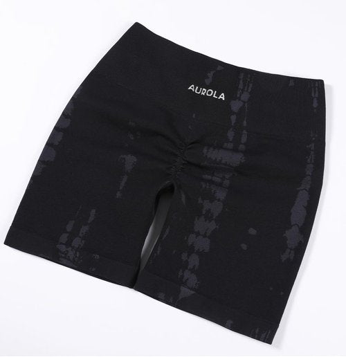 AUROLA Serpent Seamless Scrunch Workout Shorts - Tummy Control, Squat Proof, Ribbed Design, Perfect for Active Women