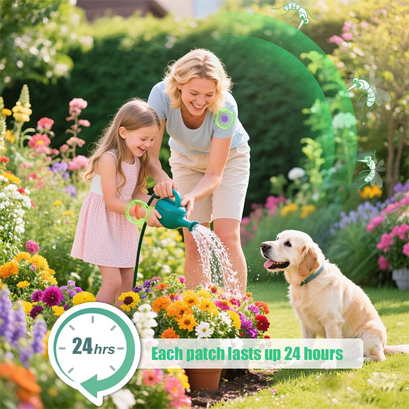 BuggyBands Mosquito Repellent Stickers 360 Pack + 6 Bracelets – Natural Plant-Based Insect Protection