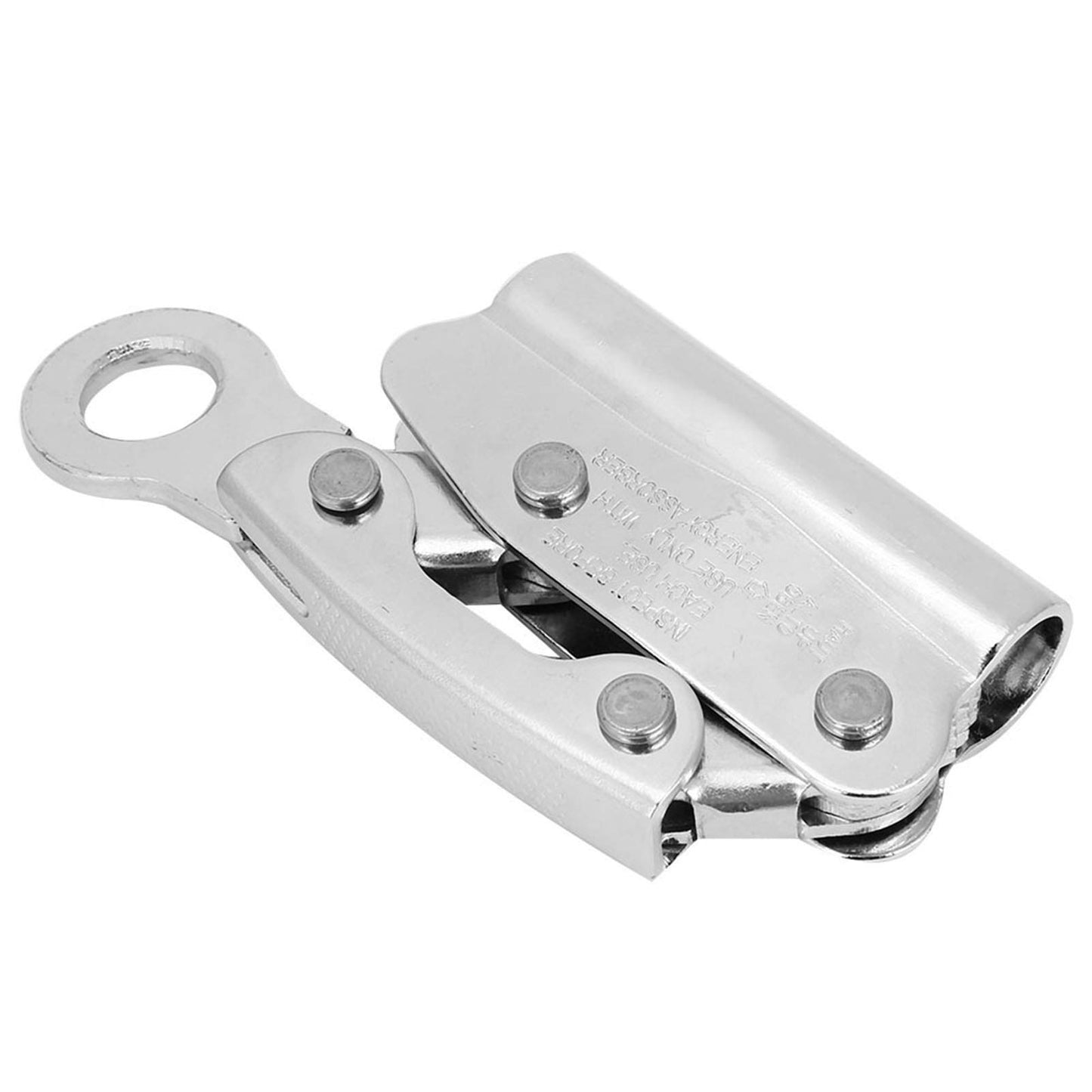 Tgoon Climbing Rope Grab, High Strength Alloy Steel Rope Descender Self Braking Stop for Engineering for Rock Climbing(Hole Hanging Point)
