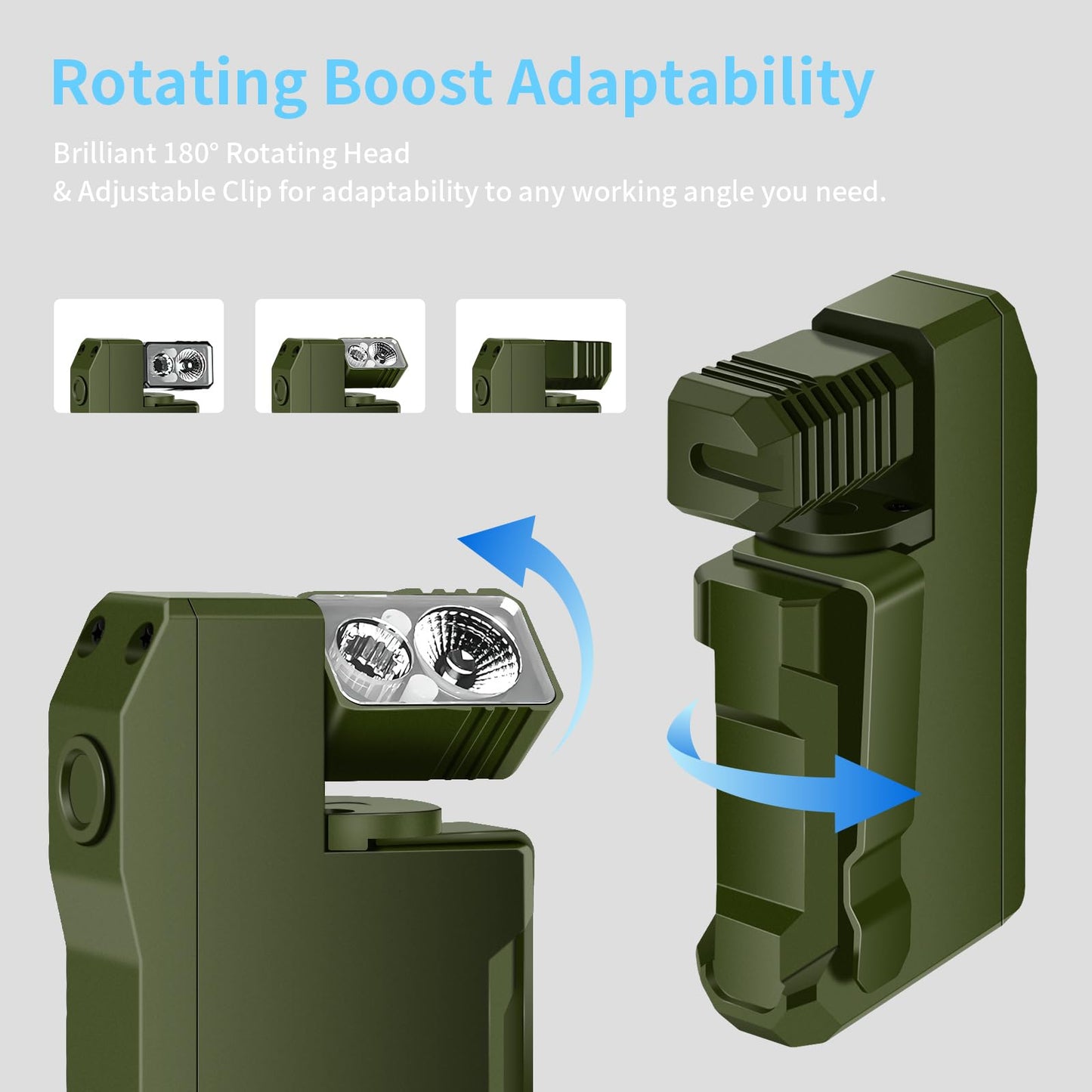 FLYSH G5 Rechargeable EDC Flashlight, Powerful RGB Flashights, 400 Lumens Portable Flat Mini Flashlights, IP68 Waterproof Multi-Mode Small Keychain Flashlight for Camping, Emergency (Green)