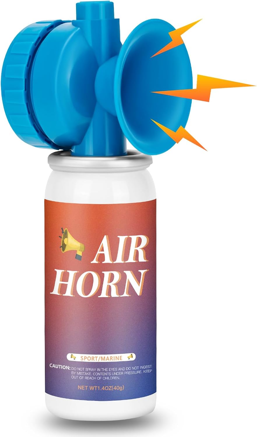 Air Horns | Loud Marine Safety Air Horns - 1.4oz Mini Handheld for Boating, Camping & Events