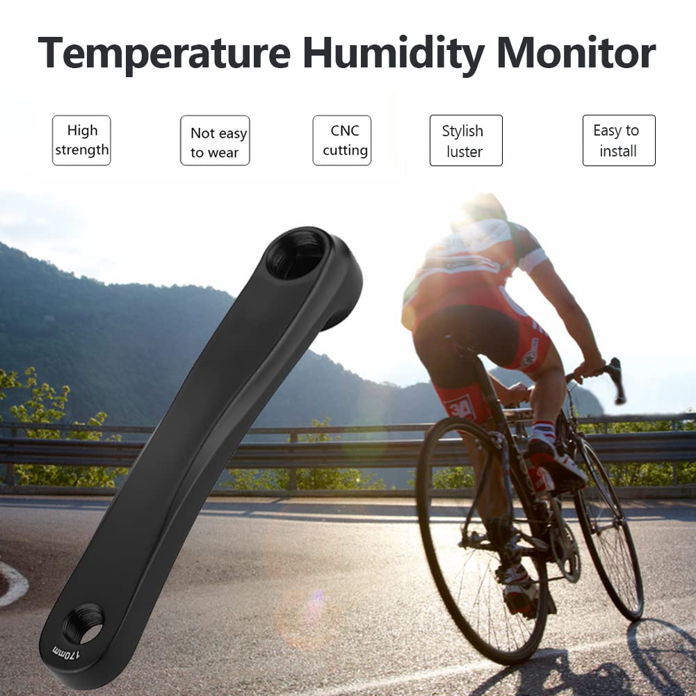Mountain Bike Crank Arm, Lightweight Aluminum Alloy Replacement Left Crank 170mm Bicycle Crank for Mountain Cyclists, Trail Riders, Bike Repair Shops