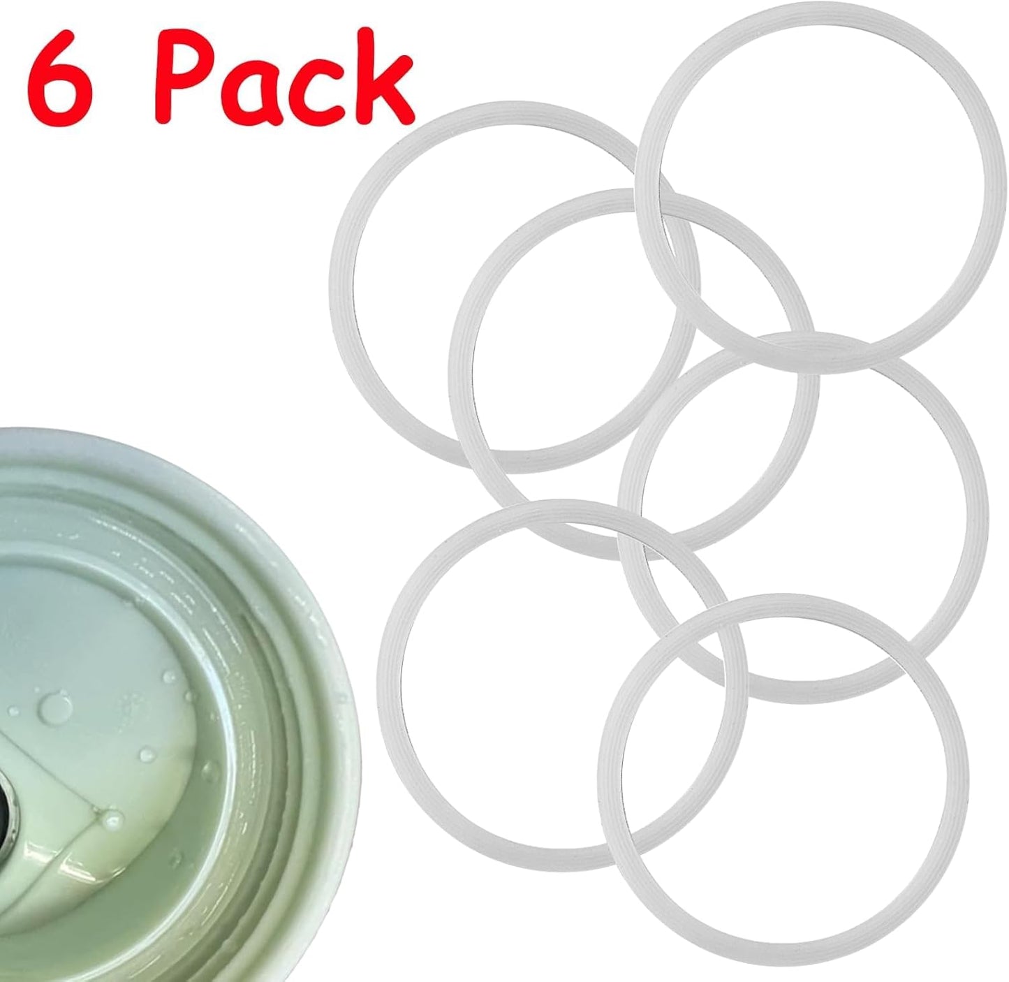 Owala | 6 Pack Replacement Water Bottle Gaskets - Durable Silicone Lid Seals for Perfect Fit