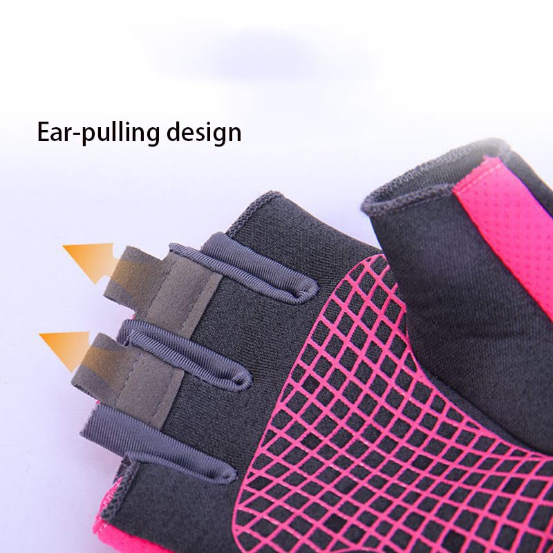 Breathable Workout Gloves - Weight Lifting & Cycling - Pink Medium