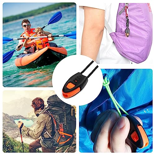 CooBigo 5Pack Loud Zipper Pull Whistles for Camping & Outdoor Safety
