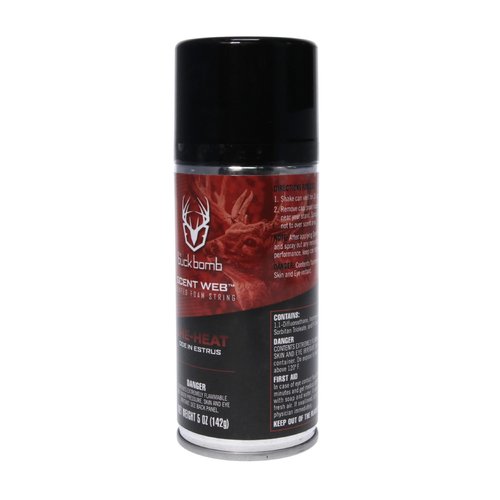 Hunters Specialties Buck Bomb Scent Web Scented Foam String | Hunting Pre/Post Rut Formula Scent Attractant Aerosol Spray, 5 Oz (142g), SHE Heat