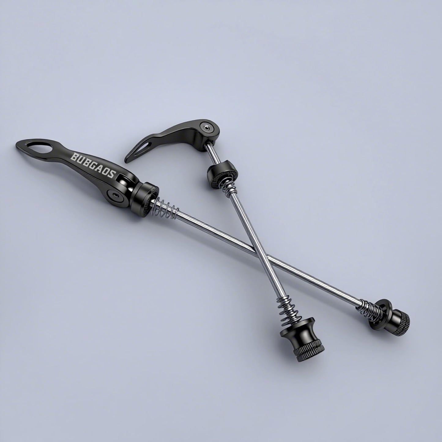 BUBGAOS Bike Quick Release Skewer Front & Rear Wheel Axle for Mountain Bike/Road Bike/Bicycle/MTB Wheel Hub，Black a Pair