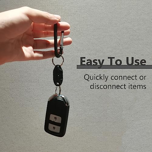 Magnetic Keychain Net Release - Aluminum Fishing Net Magnet Retractor - Black 1pc