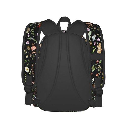 MOLIAN Butterflies Moths Flower Stylish Backpack With Adjustable Padded Shoulder Straps Daypacks For College Travel One Size