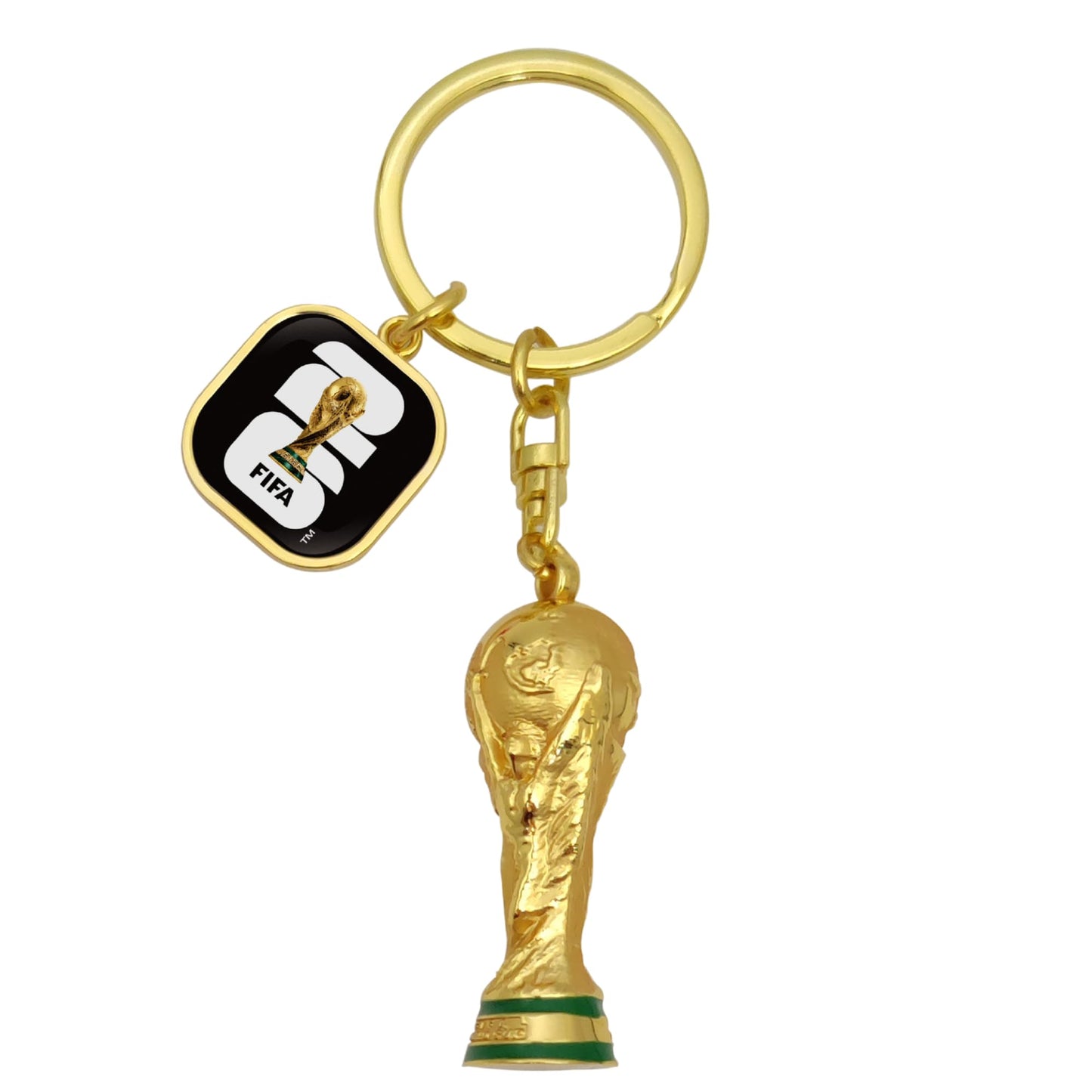 Official FIFA World Cup 2026 Edition - 1.75 inch 3D Premium Zinc Alloy Metal Trophy Keychain w/FIFA 2026 Enamel logo Dangler- Limited Collectors Item - For Keys or add to backpacks or bags as Décor