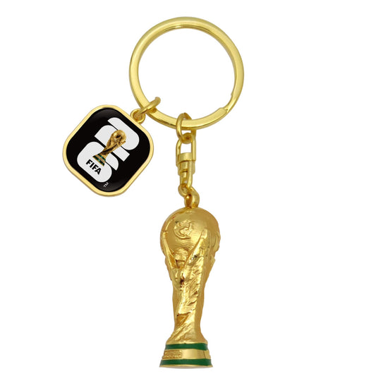 Official FIFA World Cup 2026 Edition - 1.75 inch 3D Premium Zinc Alloy Metal Trophy Keychain w/FIFA 2026 Enamel logo Dangler- Limited Collectors Item - For Keys or add to backpacks or bags as Décor