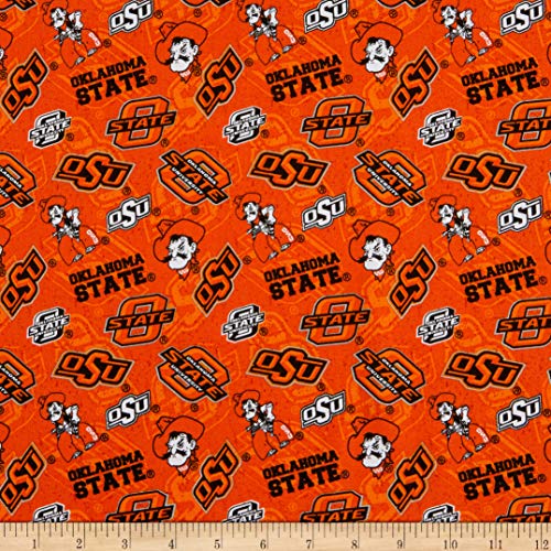 Oklahoma State Cowboys Cotton Fabric by the Yard - 100% Cotton