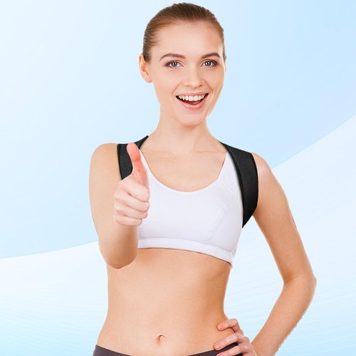 sundpik 1PCS Posture Corrector for Women and Men, Adjustable Upper Back Brace, Spine Support Straightener, Neck, Shoulder, Back and Lumbar Pain Relief, Comfortable & Breathable