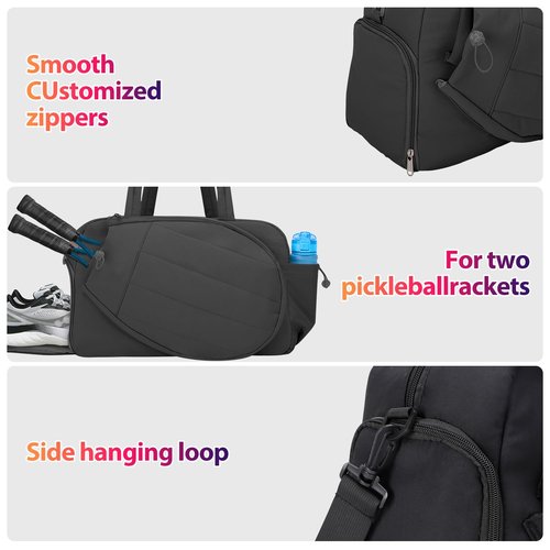 GZSXXTS Tennis Tote Bag with Shoe Compartment - Extra-Large Quilted Pickleball Bag Holds 2-4 Rackets, Water-Resistant & Lightweight for Men & Women (Light Gray)