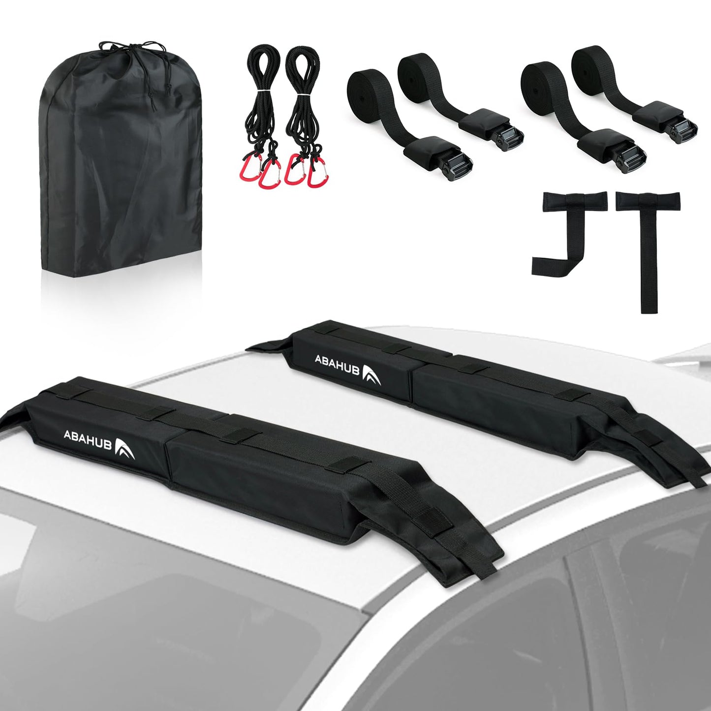 Abahub Soft Roof Rack Pads System for Surfboard, Kayak, Canoe 32 Inch