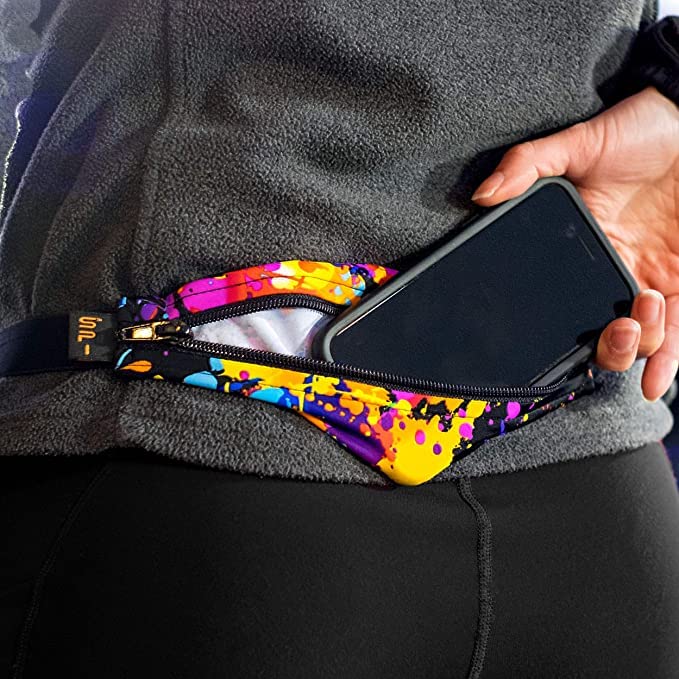 Adjustable Running Belt for Phone - Black with Black Zipper