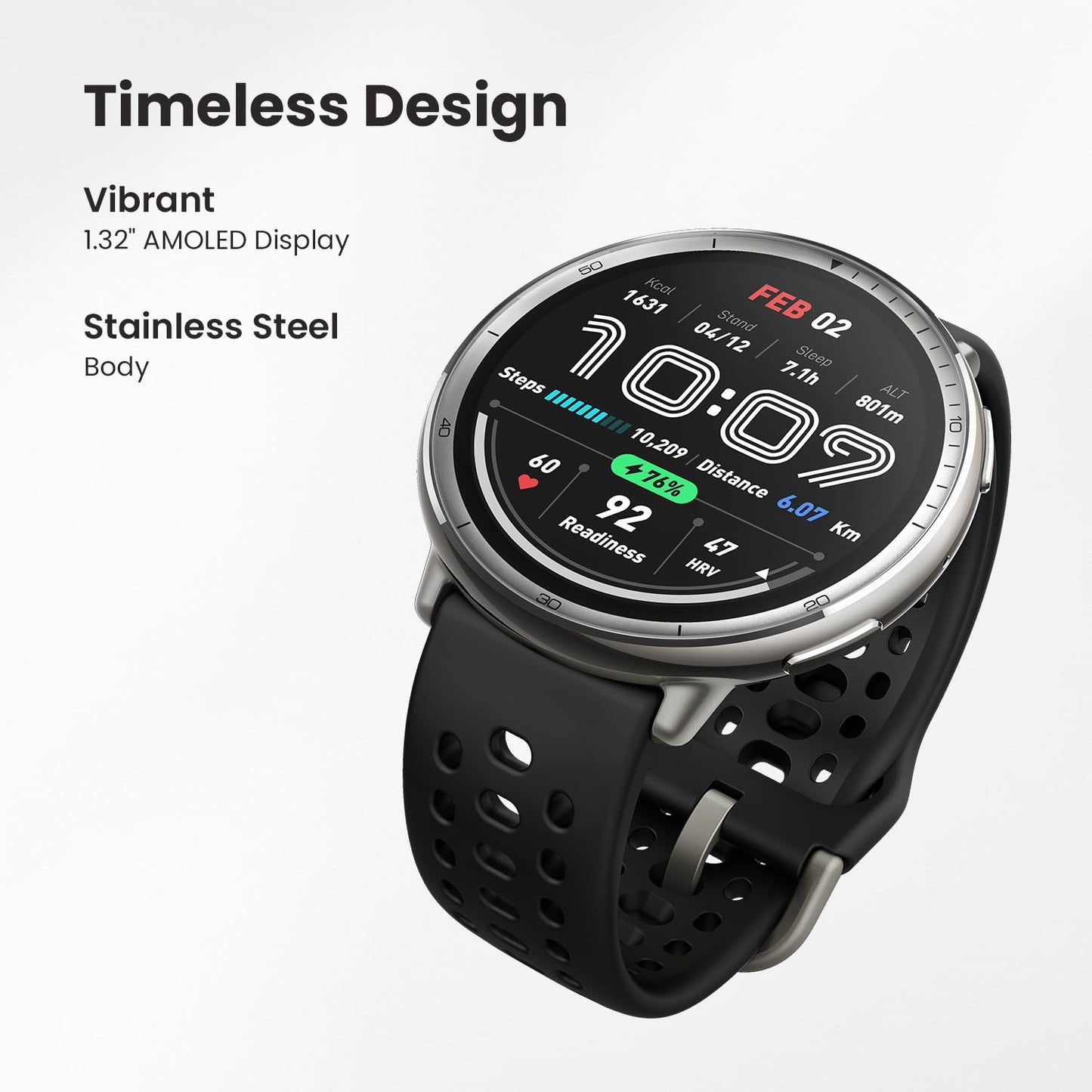 Amazfit Active 2 Smart Watch, 1.32" AMOLED Display, GPS, iOS/Android