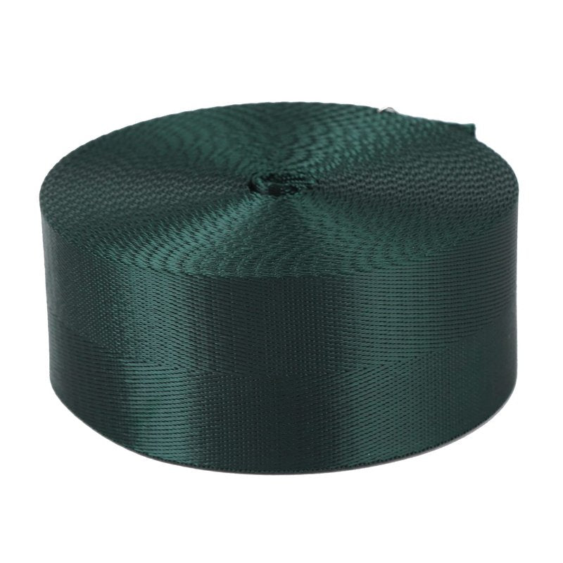Devobunch 2”Heavy Duty Nylon Webbing 10 25 50 Yard - Nylon Strapping for Outdoor DIY Gear Repair, for Indoor or Outdoor Gear, DIY Crafting, Repairing (Forest Green, 10 Yard)