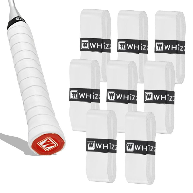 NIhtian 8 Pack Precut Tacky Tennis Overgrip Tape – Anti-Slip, Super Absorbent Dry Feel PU Grip for Tennis, Pickleball & Padel Rackets