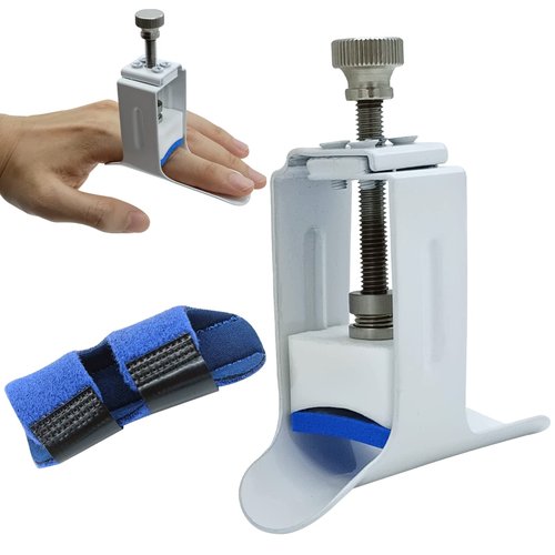 JVNZAM Finger Straightener Splint Brace Corrector Support with Soft Foam Inner Band, Hand Finger Arthritis Injury Pain Relief Holder Fingers Extended for Finger Pain Easy Pressing Splint