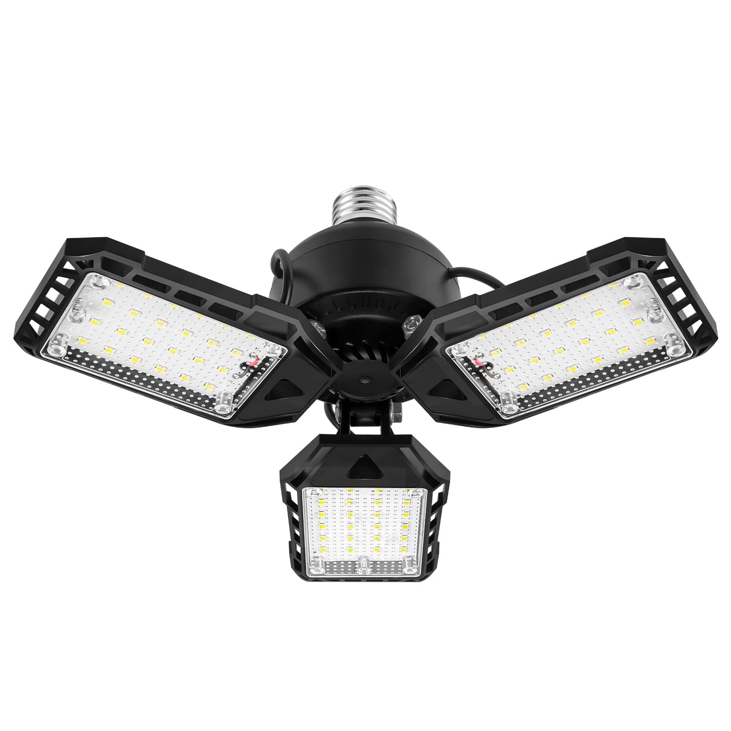 Aoretic LED Garage Lights Bulb 1 Pack -80W, 8000LM 6500K Led Shop Light with 3 Deformable Panels, Basement Barn Light Garage Ceiling Lights, E26/E27 for Garage, Warehouse, Shop, Basement