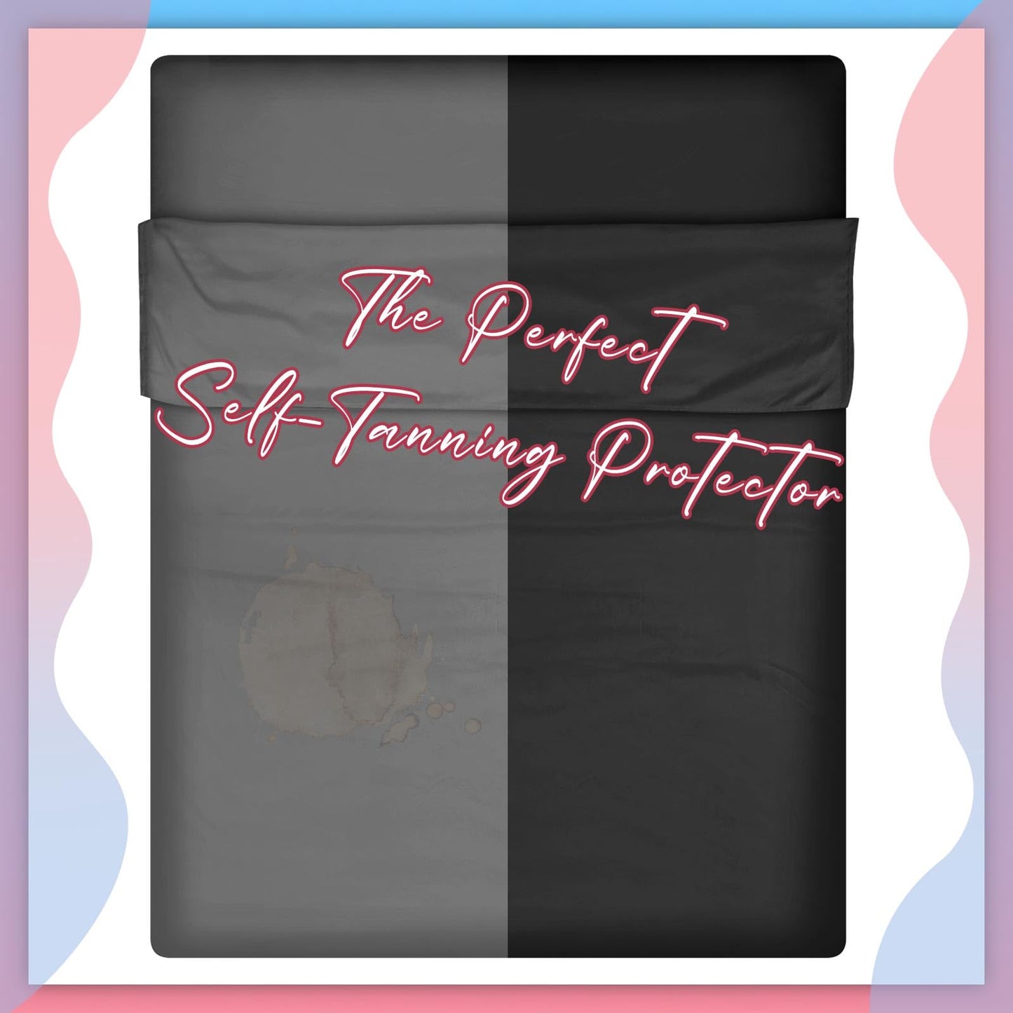 Irenare Self Tan Sleep Sack Reusable Body Self Tanners Lightweight Breathable Tanning Sleeping Sack for Bed Travel Sleeping Bag(Black)