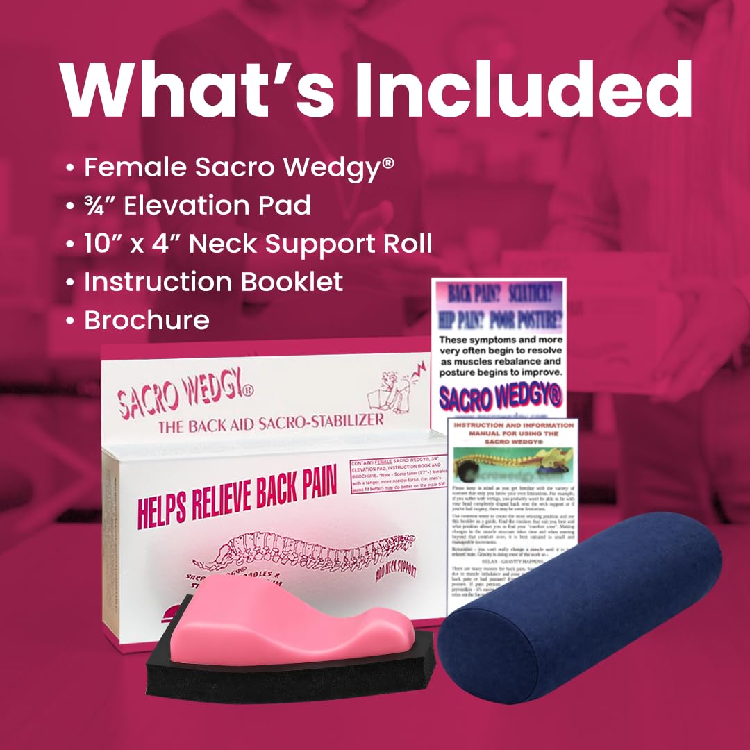 Sacro Wedgy® Female Complete System, Sacrum Wedge & Neck Support Roll