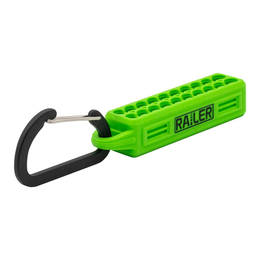 Screwdriver Bit Holder Storage Organizer – Railer 20-Hole Hi-Vis Bit Holder with Carabiner