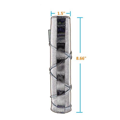 KRYDEX Tactical Airsoft Suppressor Cover 8.66 inch / 22cm (BK)