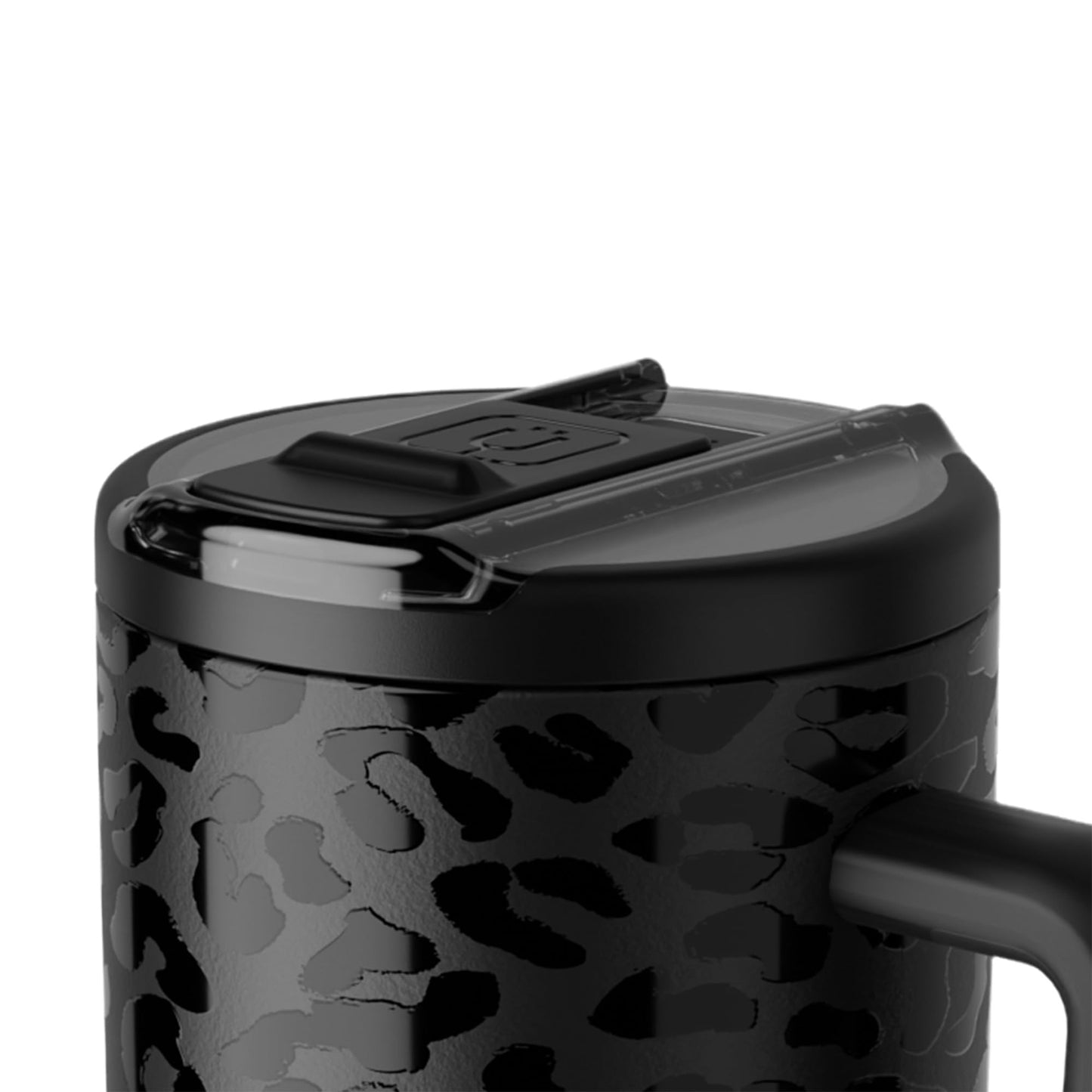 BrüMate Era Flip 40oz Tumbler with 100% Leakproof Covered Straw Lid | Hygienic Covered Straw | Insulated Stainless Steel Water Bottle with Handle | Cup Holder Friendly | BPA-Free (Onyx Leopard)