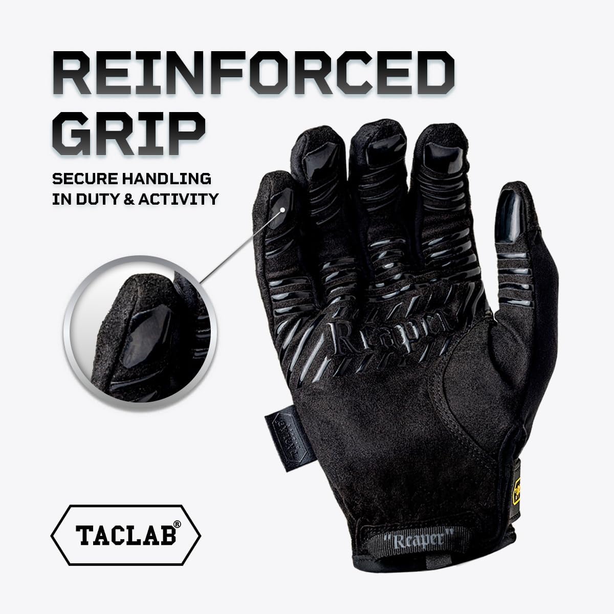 TACLAB Patrol Reaper Warm Skeleton Gloves - Flexible Grip for Hiking, Hunting & Outdoor Activities | 295GSM