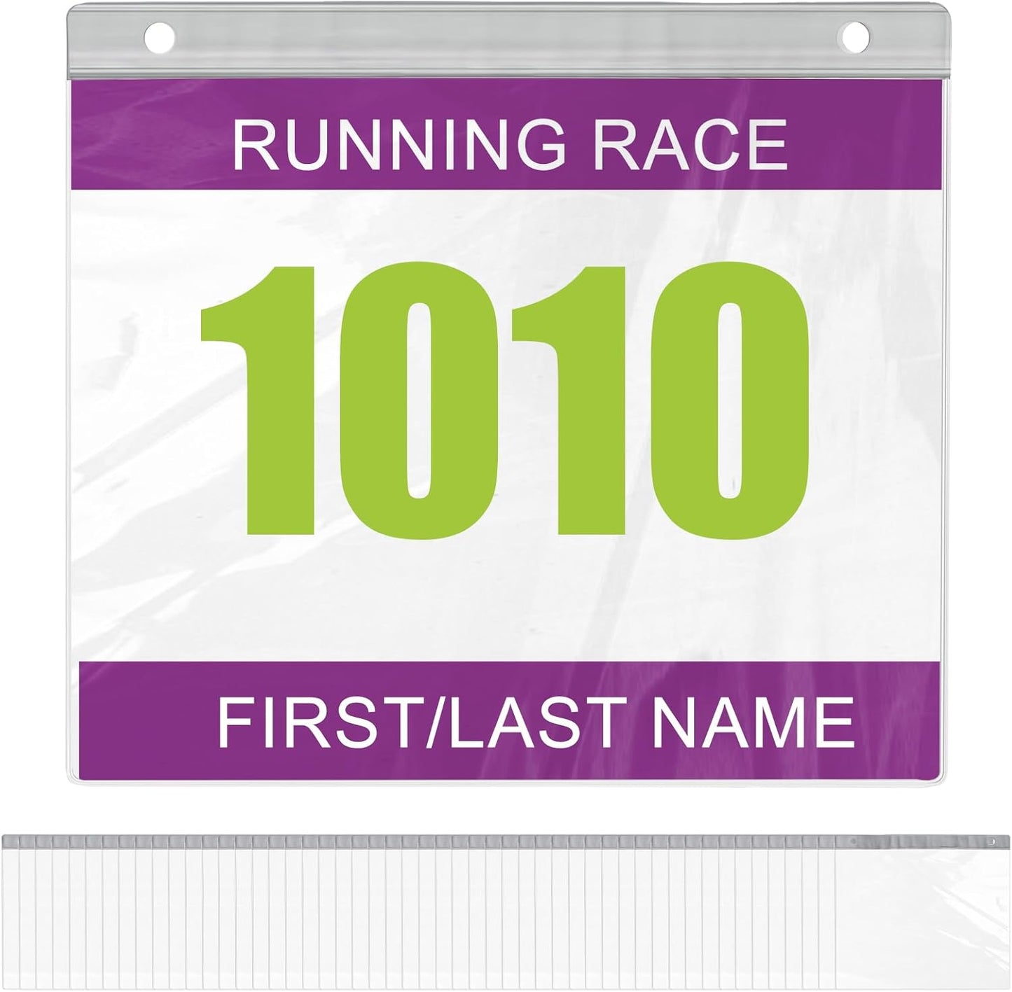 Yarlung Race Bib Display Protector Sheets - 50 Pack Clear Vinyl Holders for Runners & Athletes