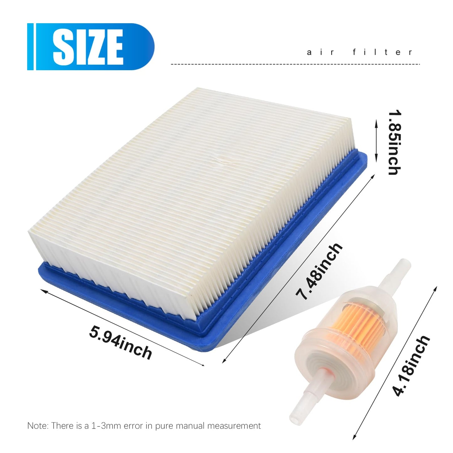 SYOWADA 1015426 Air Filter 1016467 Oil Filter Replacement For 1992-Up Club Car Ds 4-Cycle Gas Golf Cart With FE290 FE350 Engine, Golf Cart Tune Up Kit