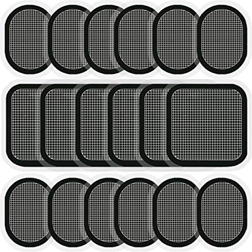 Replacement Gel Pads for Abdominal Belts - 18 Pack (6 Sets) Black